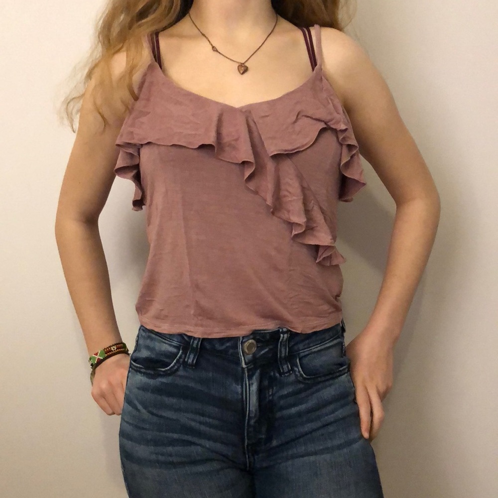 American Eagle Outfitters Ruffle Tank Top